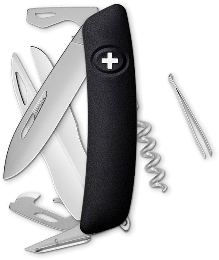 D07 Swiss Pocket Knife Black