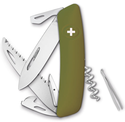 D05 Olive Swiss Pocket Knife KNR.0056.1050