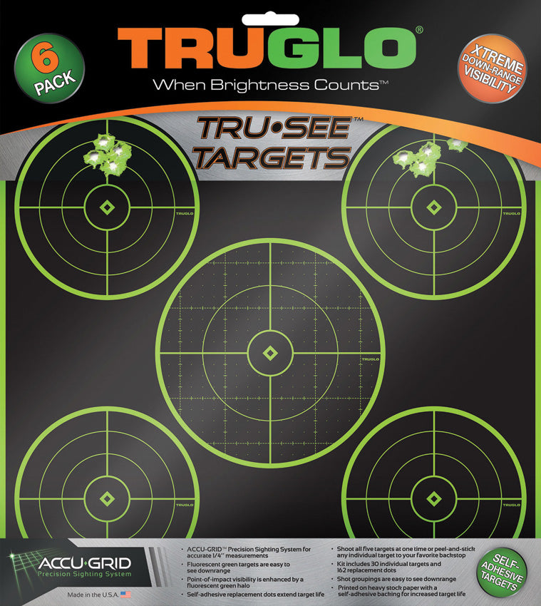 Tru-See 5 Bullseye Target 6pk TG11A6