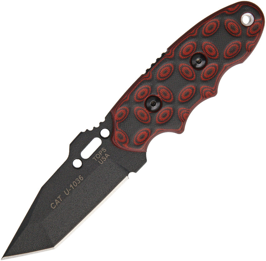 CAT Tanto Red and Black G10 203T-02