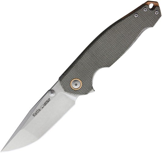 Katla Linerlock Green Micarta V5982CG