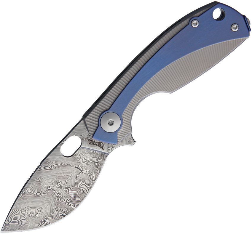 Lille Framelock Damascus Blue VA5964TIBL