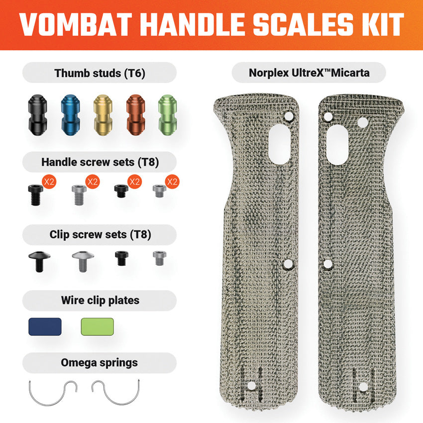 Vombat Handle Scales Micarta W0103
