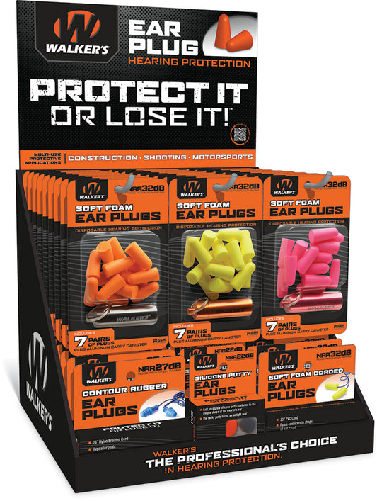Ear Plug Display 58 Assorted GWP-PLUGDIS