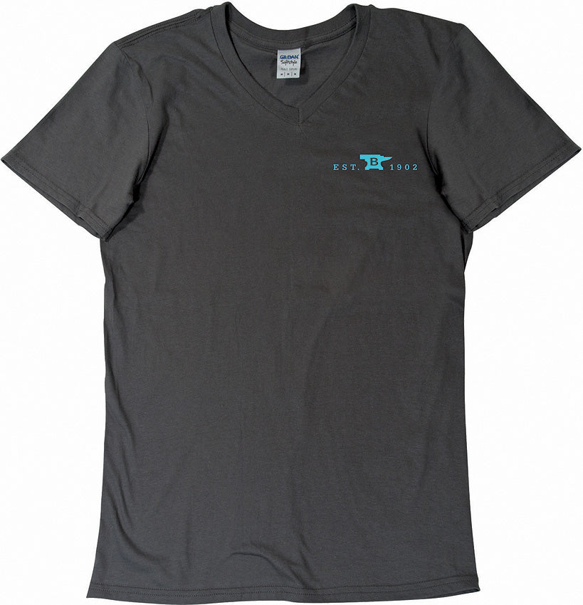 Womens T-Shirt Gray-Teal XXL 13076XXL