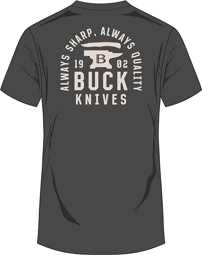 Stacked Badge T-Shirt Gray XL 14293