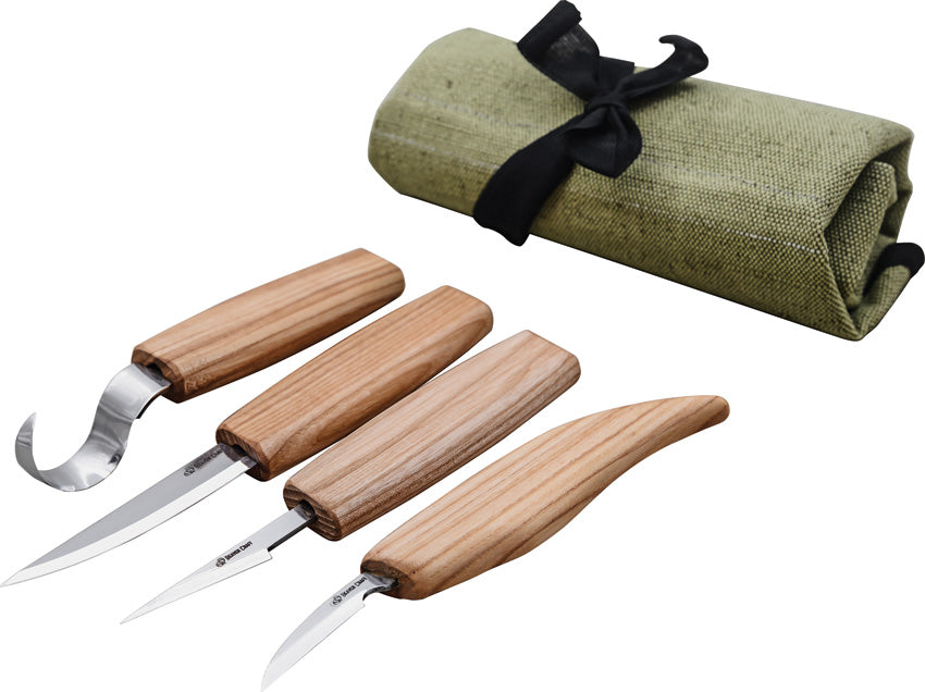 4 Knife Set with Tool Roll