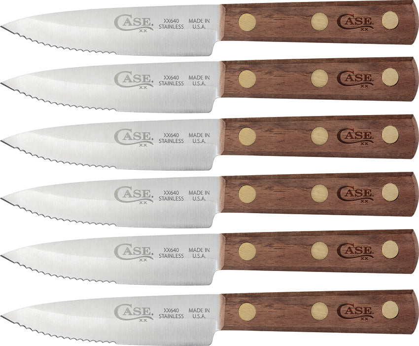 Steak Knife Set Walnut 11078