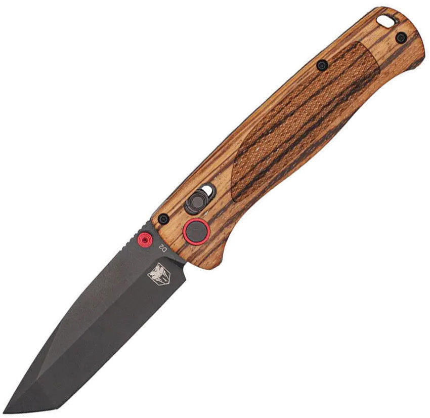 Bar Lock Zebra Wood Tanto Blk CTZWDBLTNSBLK