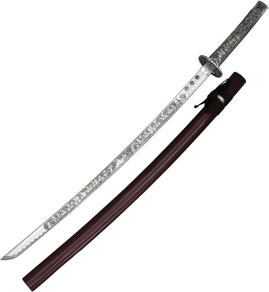 Katana Silver Engraved