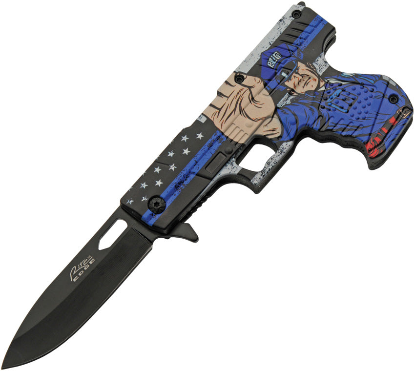 Gun Linerlock A/O Police 300227-PP