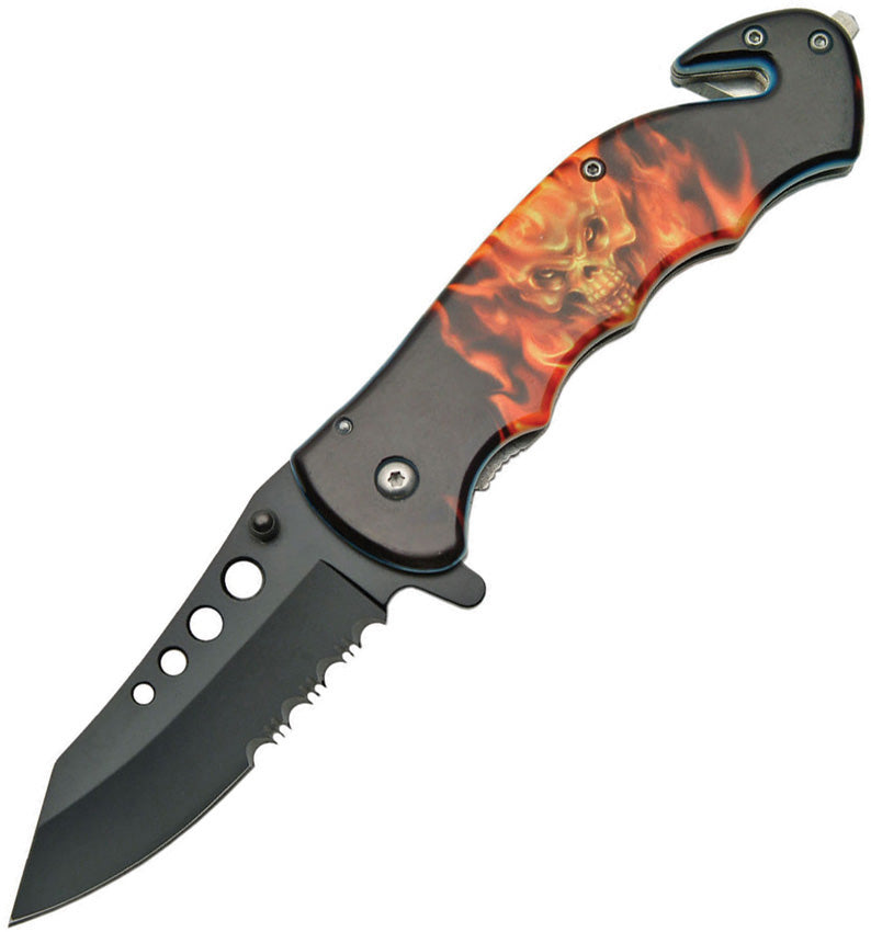 Flaming Skull Linerlock A/O 300261