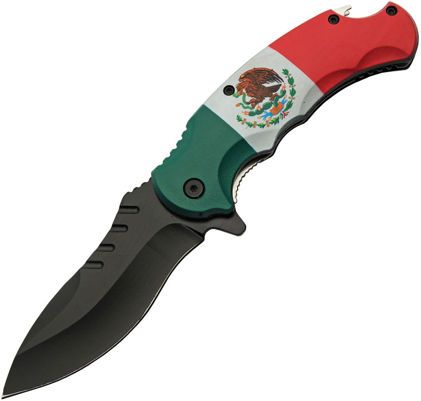 Mexican Flag Linerlock A/O 300567-MX