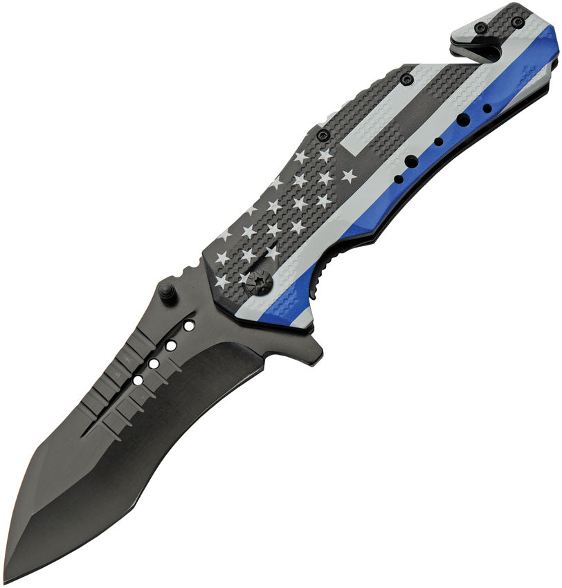 Police Flag Linerlock 300599-PO