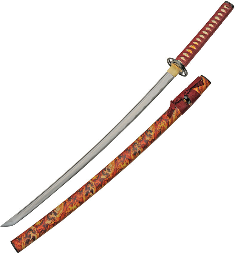 Flaming Skull Katana 926993