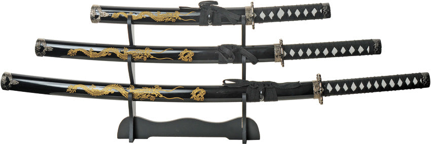 Gold Dragon Samurai Set Blk 927029-BK
