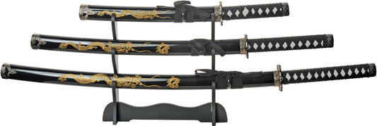 Gold Dragon Samurai Set Blk