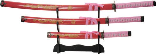 Gold Dragon Samurai Set Pink