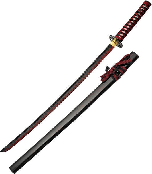 Red Decorative Samurai Sword